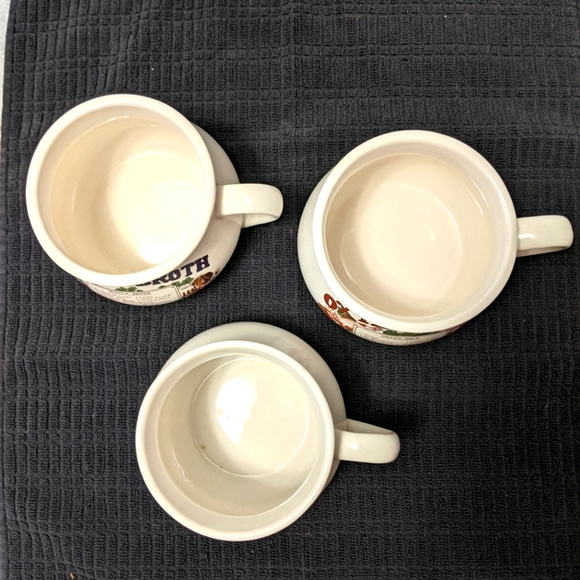 3 Vintage Soup Mugs With Recipes On Each One. Excellent Condition, never used. - Picture 4 of 7